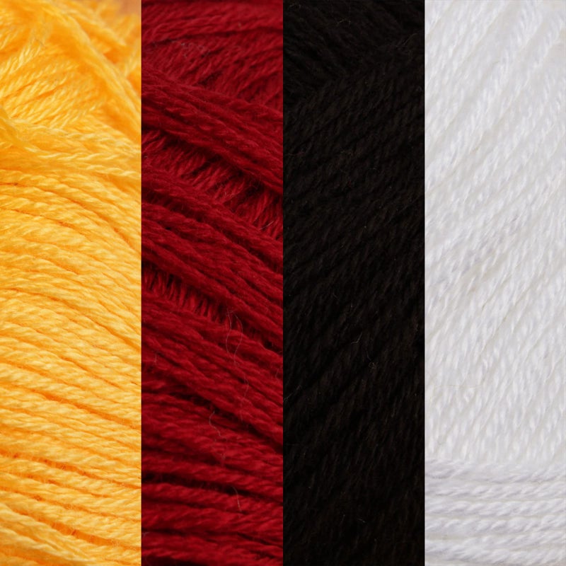 BambooMN JubileeYarn Baby Soft Bamboo Cotton Yarn - 50g/Skein - Shades of Contrast - 4 Skeins - Image 2